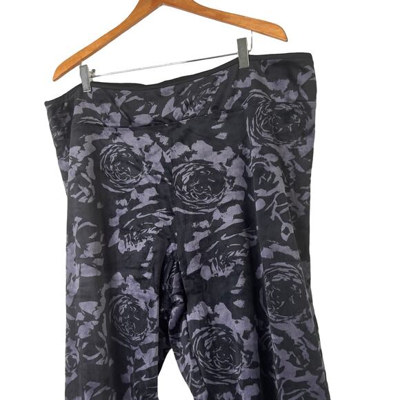 A293100 CUDDL DUDS Double Plush Velour Leggings Grey Shadow Floral XL - Picture 2 of 7